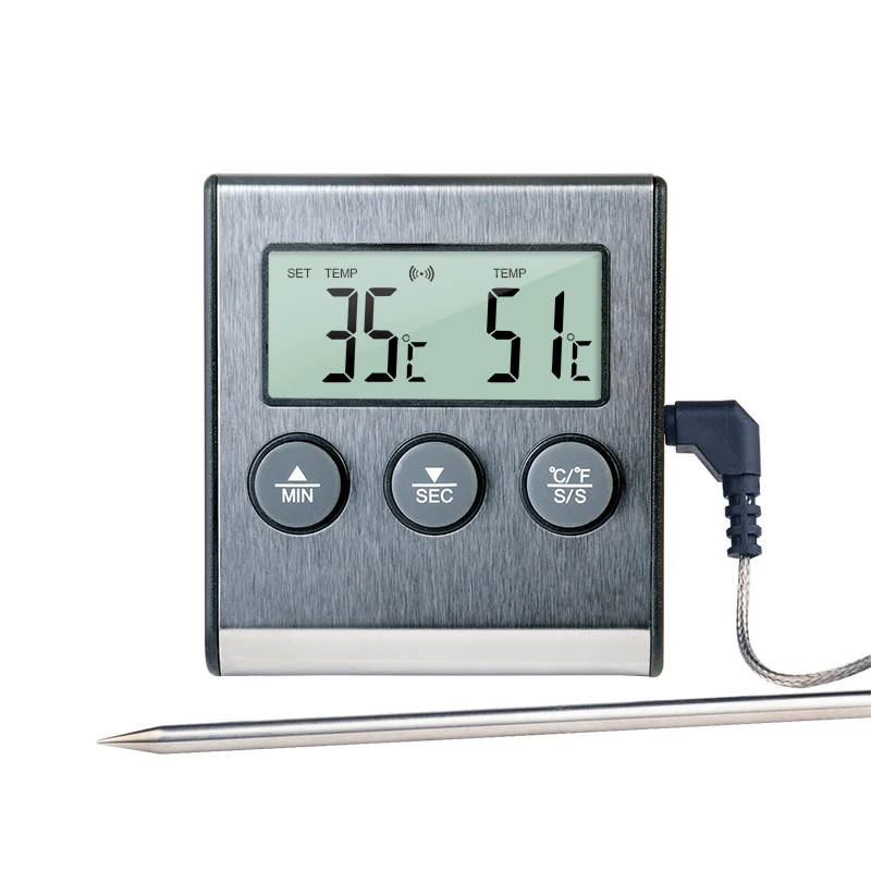 Kitchen Use Waterproof Stainless Steel Probe Professional Best Household Grilling Meat Thermometer