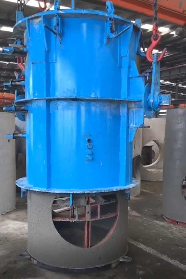 Dry Casting square Round Reinforced Precast Concrete Manhole Ring Making Mold Machine for Sewer Drainage Inspection Well Chamber