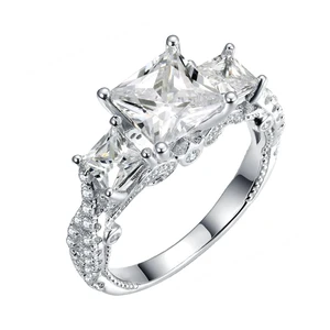 New Style White Gold Wedding Ring Engagement Ring Moissanite Ring