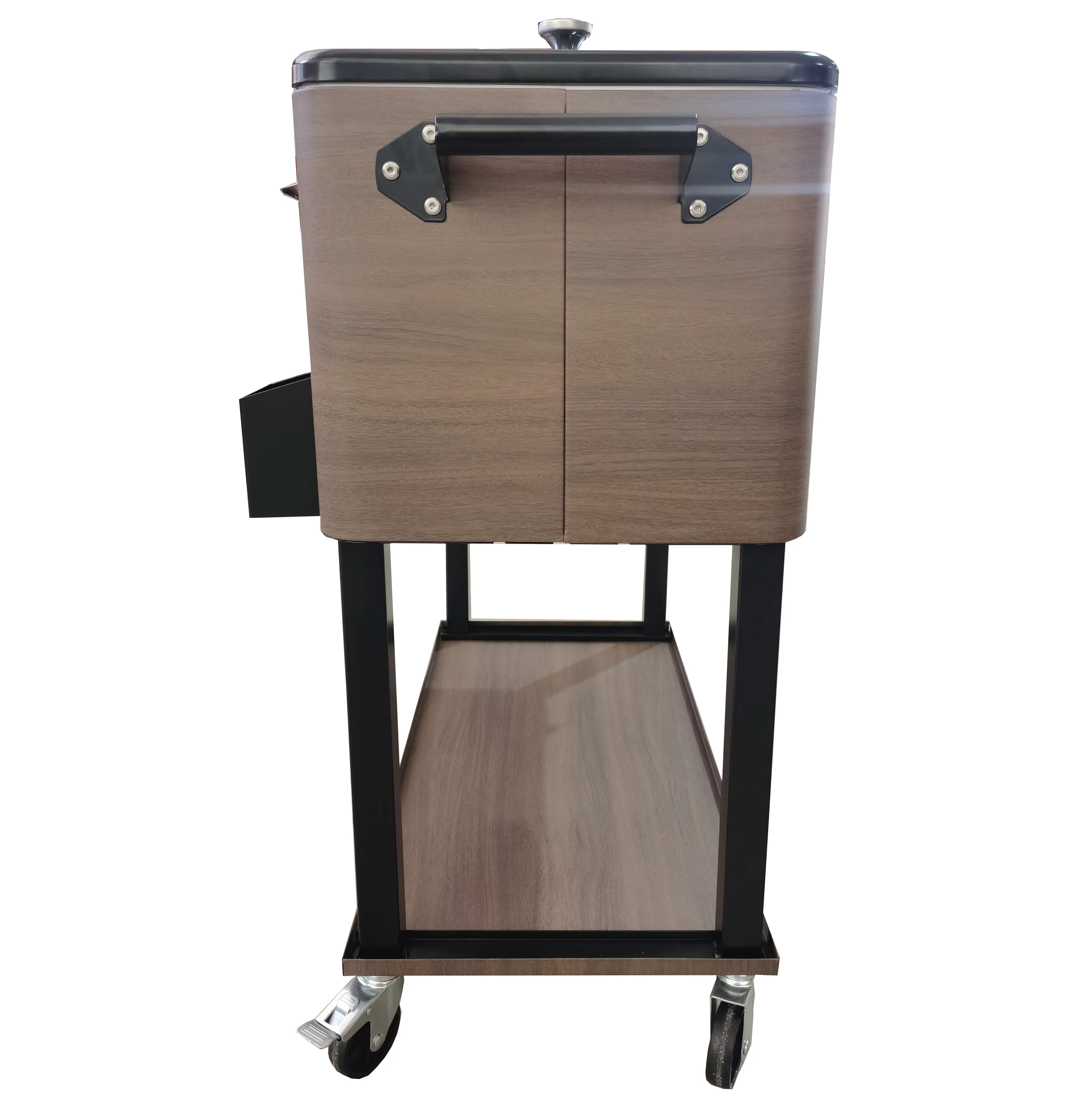Wood Grain Cooler Cart 80qt Patio Cooler Buy Woodgrain Design Cooler