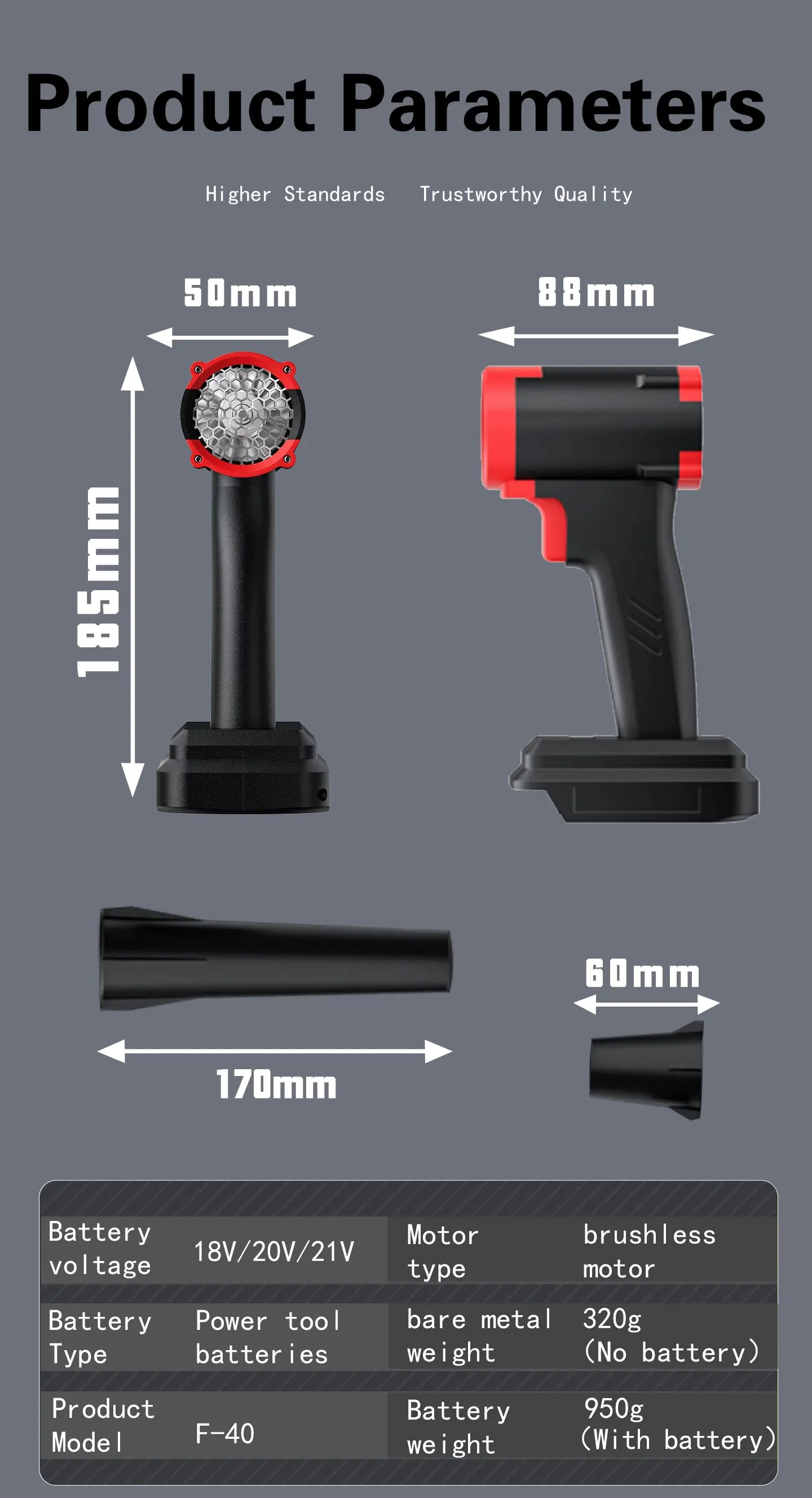 Industrial Turbo Blower, Brushless, Cordless, 21V, 600g - detail 14