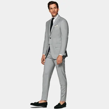 Professional Manufacturer Wholesale Spot Men'S Casual Business Suit Two-Piece Set Office Suits For Men