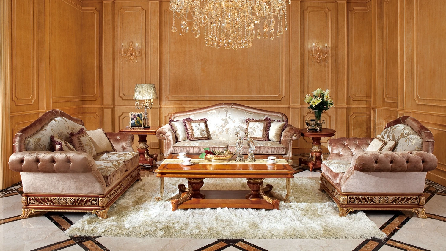 The Best Luxury European Wood Carving Sofa Set Living Room Furniture ...