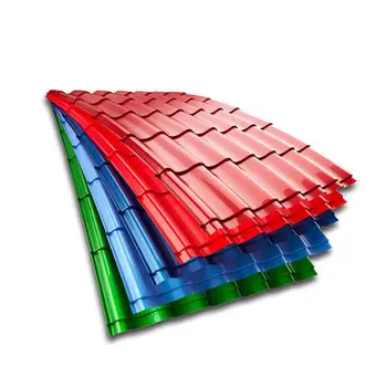 In-stock ASTM gi corrugated zinc roofing sheets color coated roof steel plate 28 gauge