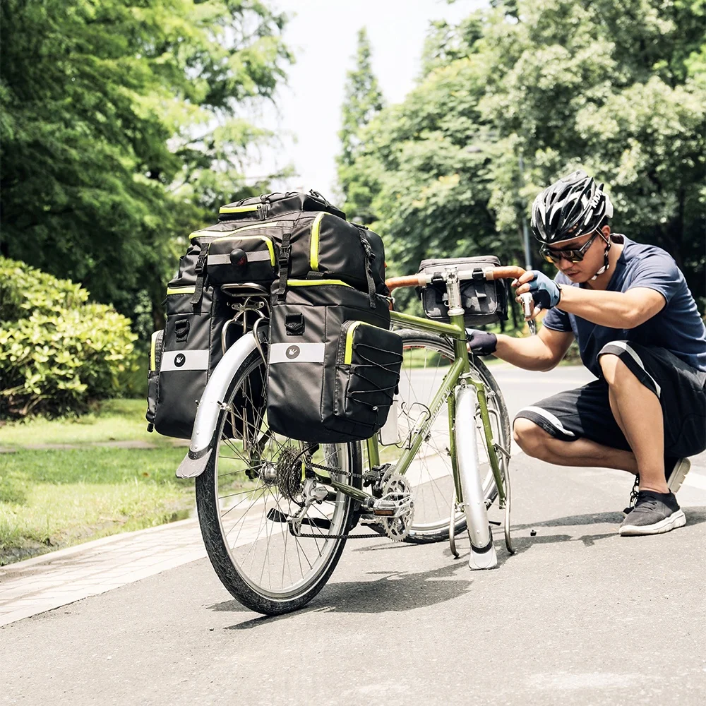 Rhinowalk 3 in 1 Multifunctional Cycling Bicycle Pannier Bag Bike 65L Waterproof Bicycle Cargo Bag