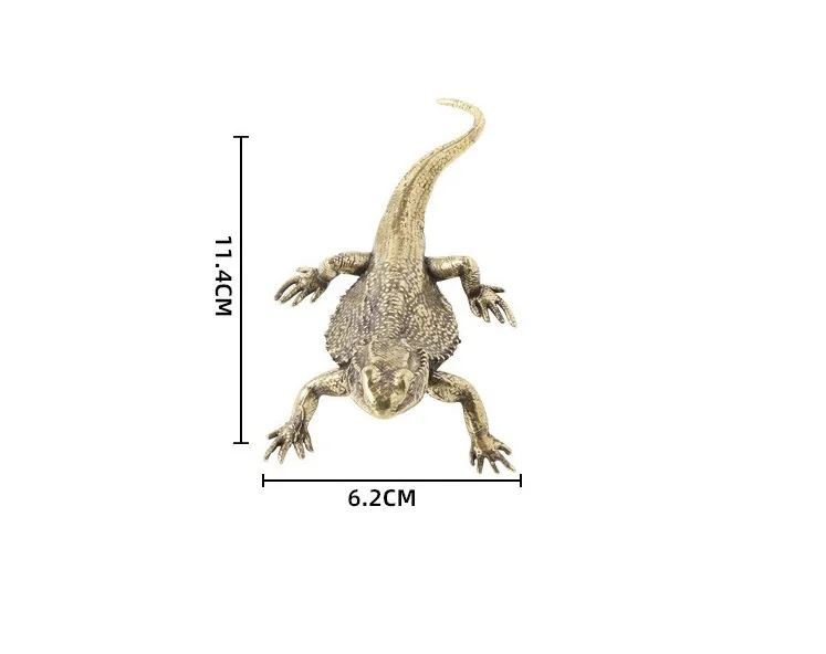 Solid Brass Vintage Lizard Model - Perfect for Decoration