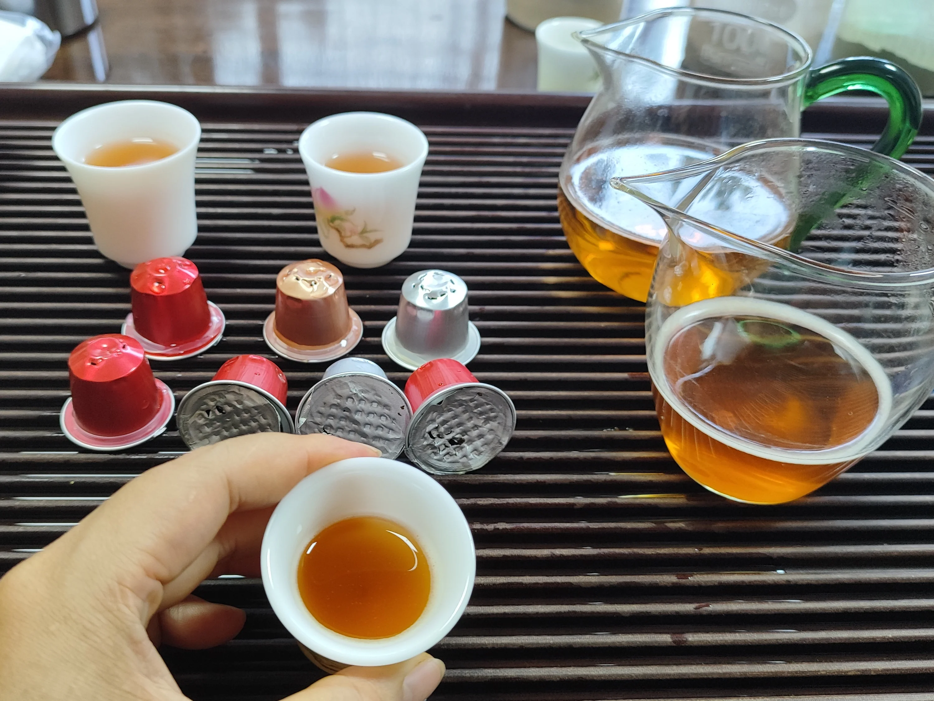 Table Green Tea Nespresso Chinese Goma Tea Capsules Matcha Green