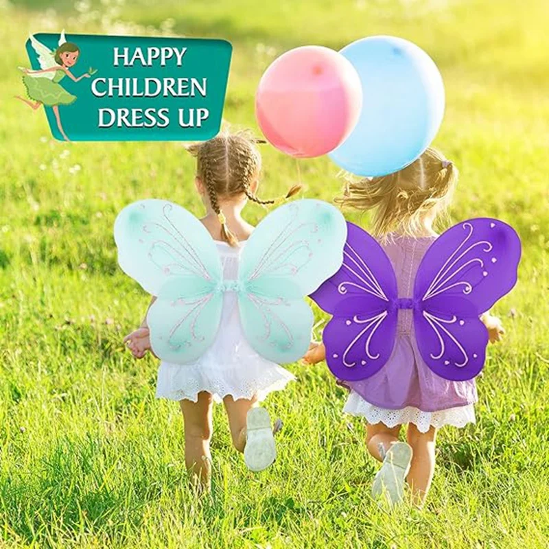 green emerald velvet dress Girls' Pink Butterfly Fairy Costume main image 0