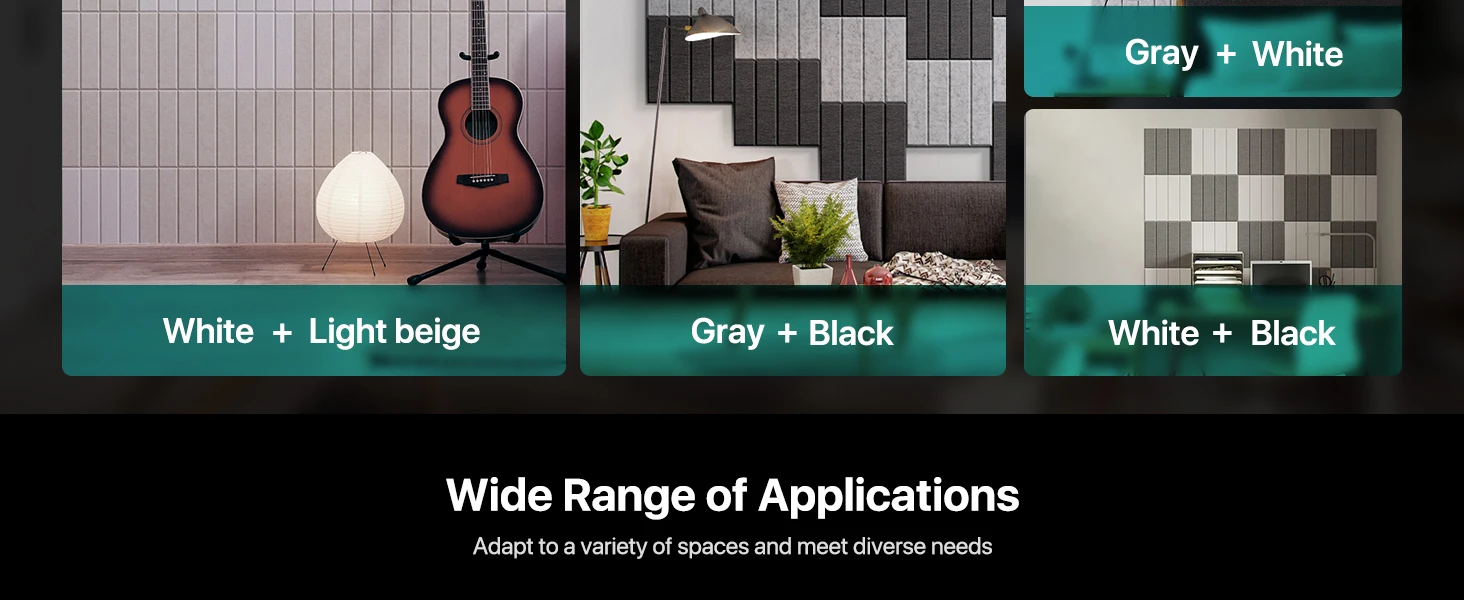 12-Pack Self-Adhesive Acoustic Panels High-Density 30*30cm Gray Pet Felt Acoustic Panel for Home Office Door Ceiling factory