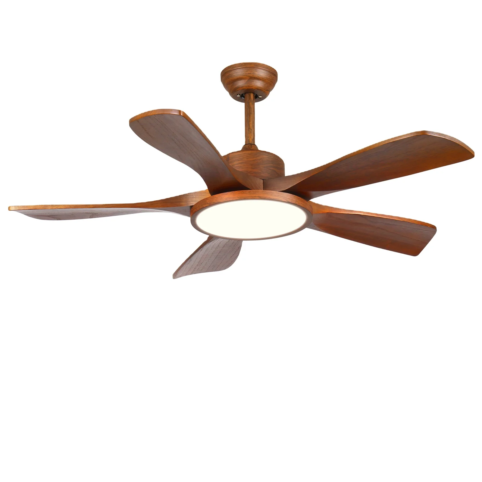 Talaan Direct Sale Custom Ceiling Fan 52inch 5 Blade Remoto Kontrol Wood Wooden DC Modern Ceiling Fan para sa Bahay Hotel