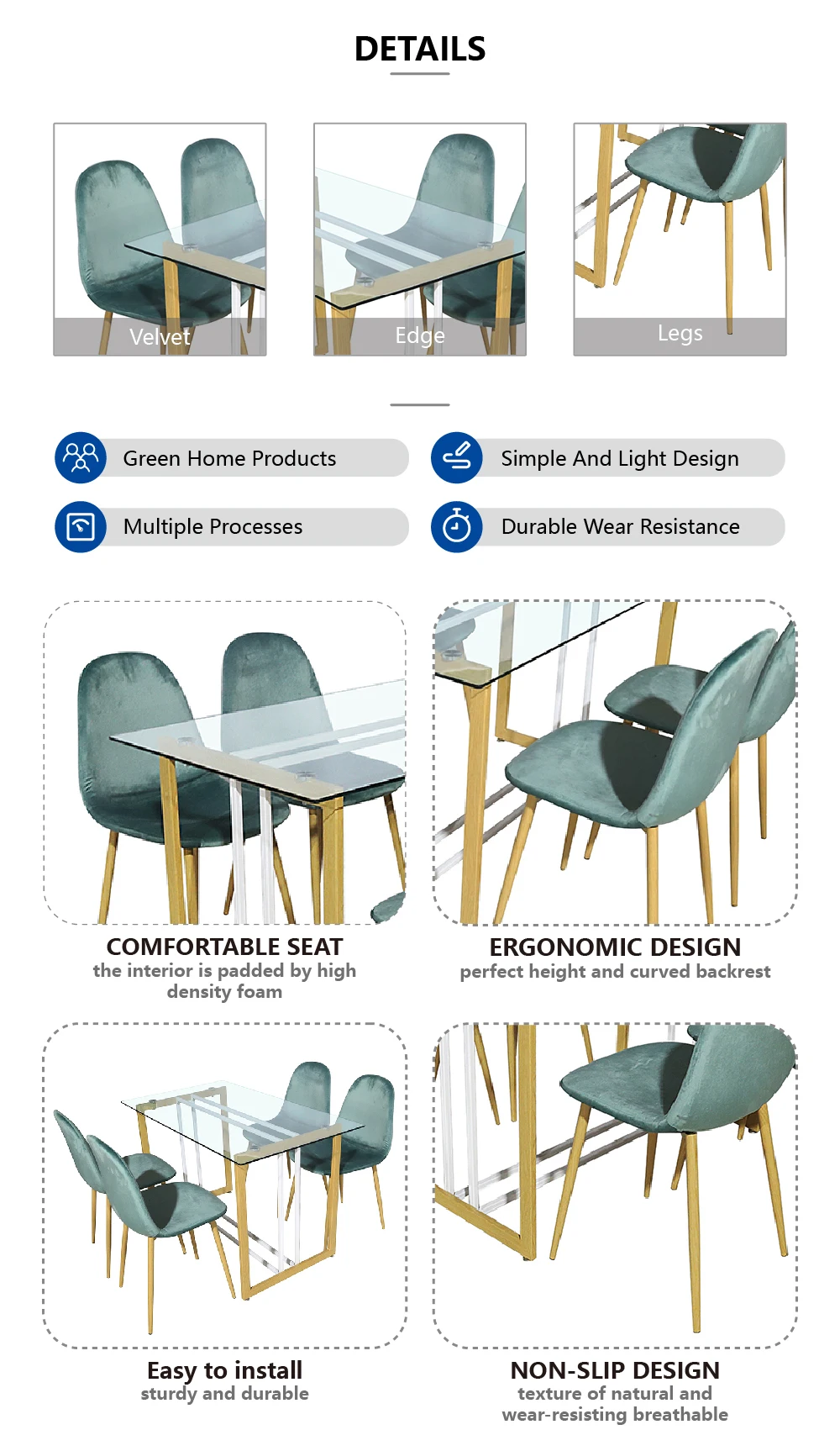 Dining Chair Wholesale Gold Luxury Nordic Cheap Indoor Home Furniture