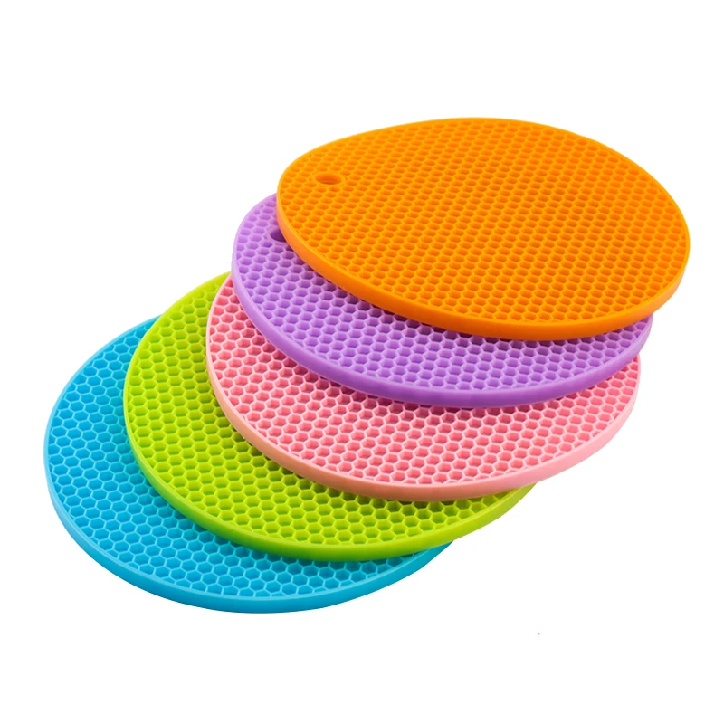 Multicolor Round Silicone Hot Mat