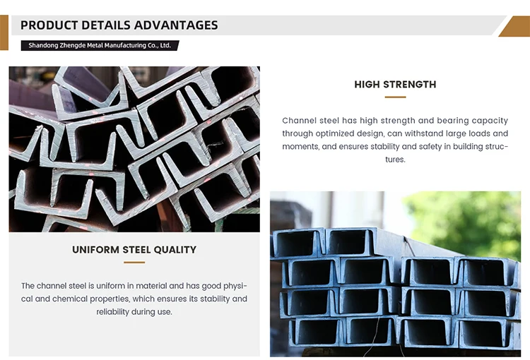 Galvanized Channel Steel U-Shaped Structural Steel High Strength C U ...