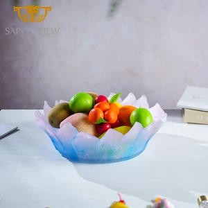 Crystal Glass Fruit Chocolate Sugar Bowl Home Wedding Decoration Party Ornament Custom Color Factory