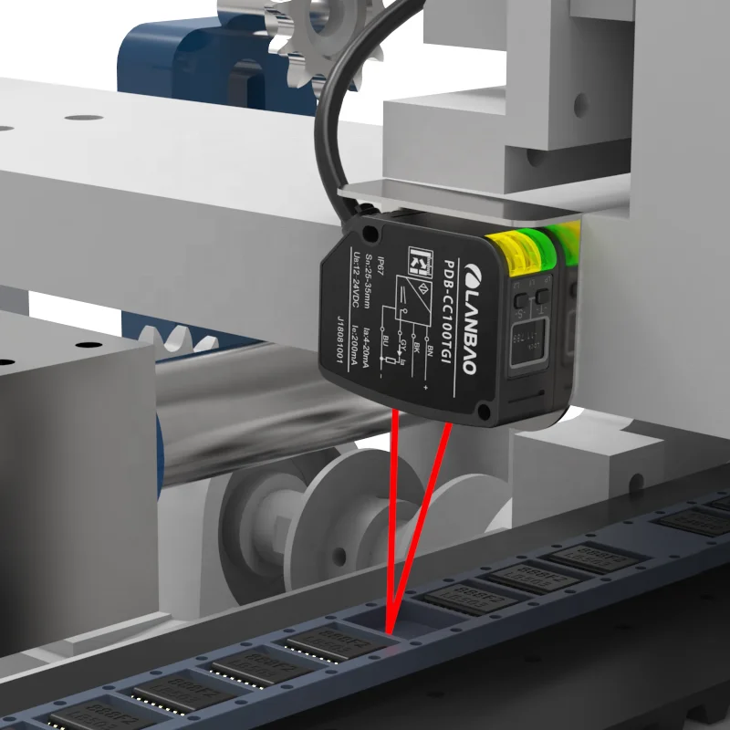 Economical 50mm RS485 Output Digital Display Laser Displacement Sensor 12-24VDC Optical Sensor
