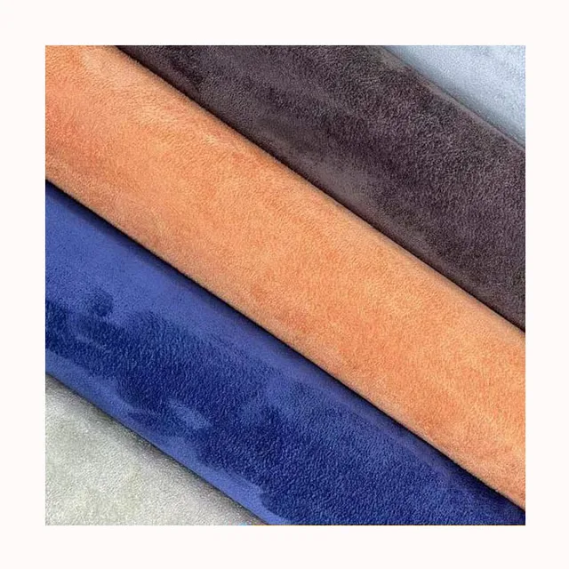 Soft 0.8 mm Self Adhesive Upholstery Decorative Vegan PU Suede Artificial Faux Synthetic Leather Sticker for Furniture Car