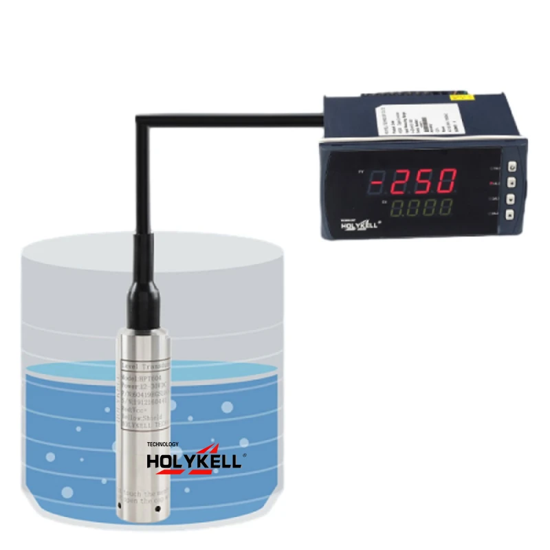 Holykell OEM Depth Liquid Level Measuring 4-20mA Hydrostatic Water Level Sensor HPT604
