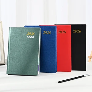 Custom A5 PU Leather 2026 Planner Agenda Calendars Hardcover Notebook Journals with Logo