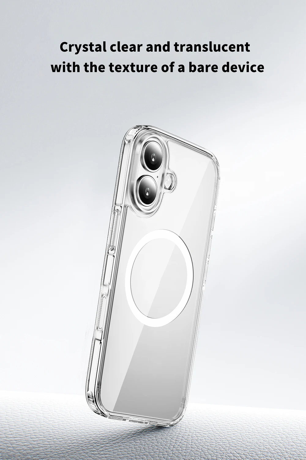 product laudtec ultra clear transparent phone case magnetic charging simple business back cover for iphone 17 air 16 15 pro max sjk1095-7