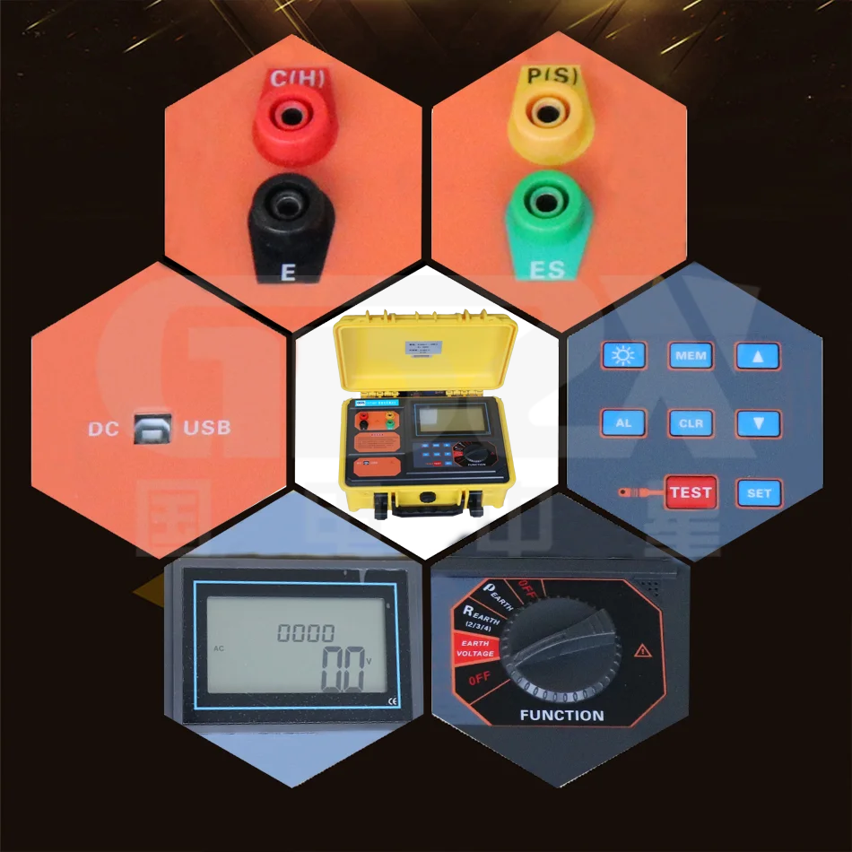 Earth Resistance Tester - Reliable Ground Meter with LCD