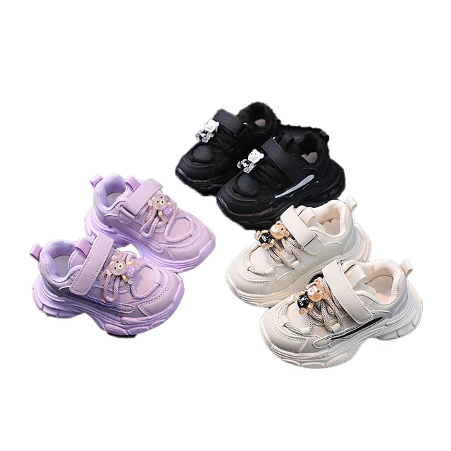 Spring and Autumn New Children's Dad Shoes Leather Running Shoes Boys and Girls Sports Shoes