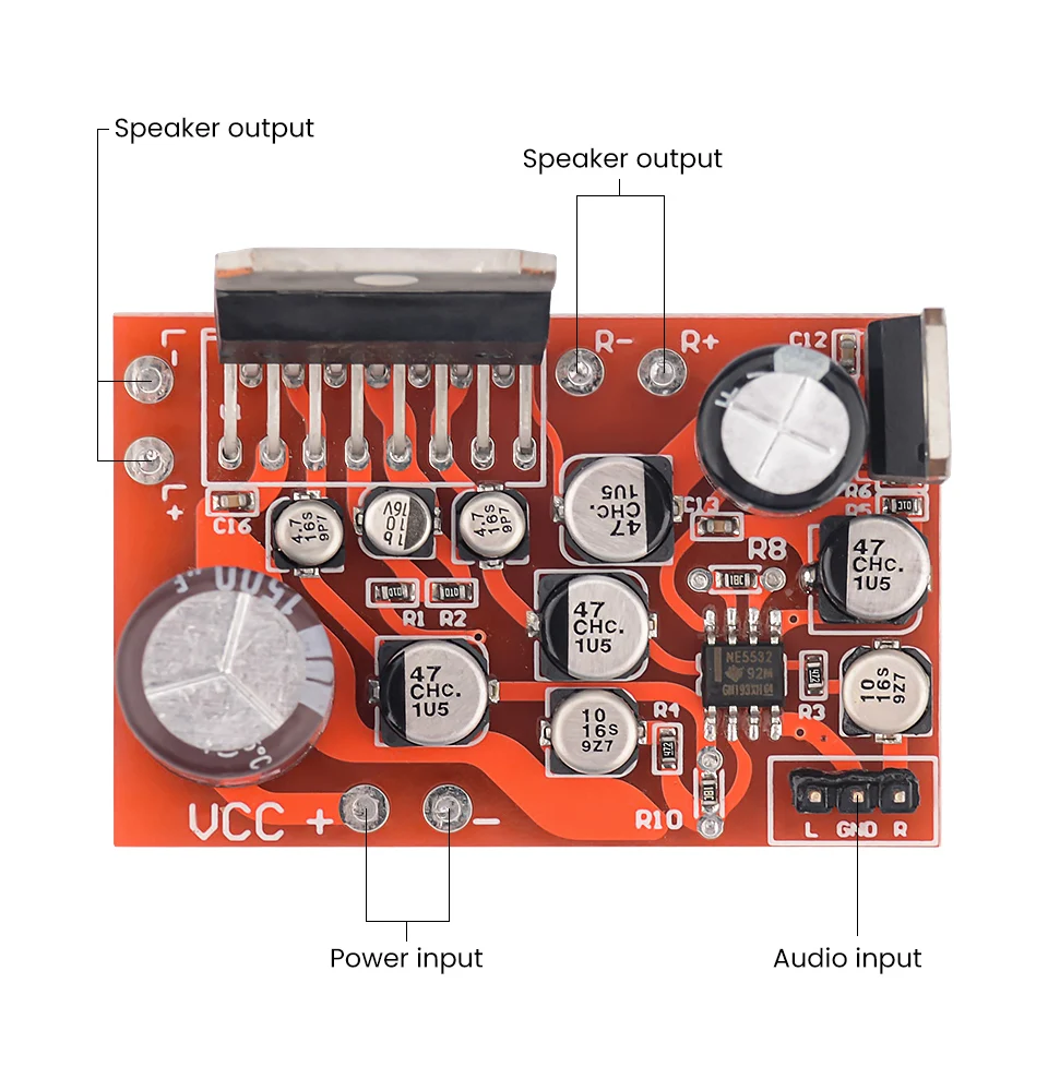 TDA7377 2x35W パワーアンプボード ステレオ 2.0 アンプ サウンド