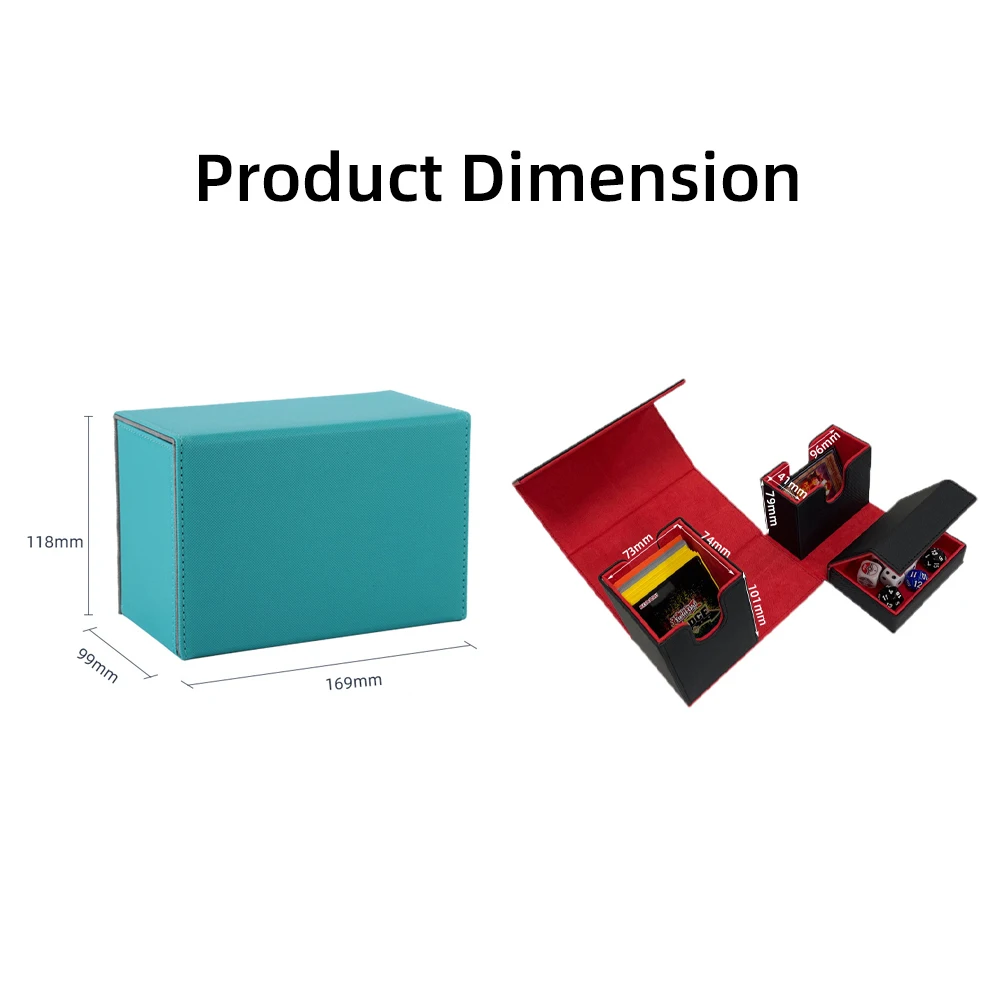 Torson Yugioh Custom PU Leather Deck Box 160+Deck Board Game 100+Trading Card Storage Black Customizable PU Playing Cards Torson Yugioh Custom PU Leather Deck Box 160+Deck Board Game 100+Trading Card Storage Black Customizable PU Playing Cards