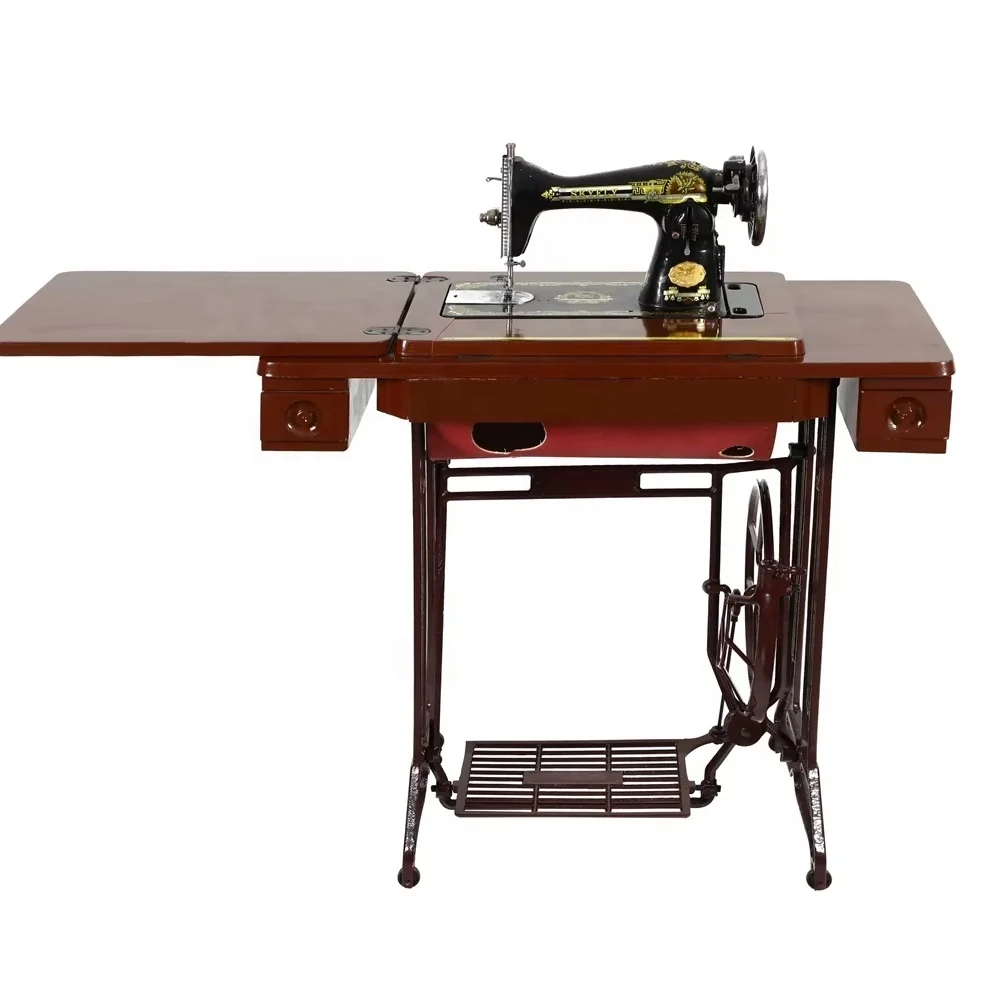 Household Sewing Machine JA2-1 Wth Foot Pedal 3 Drawer Table Cast Iron Stand