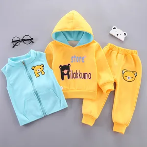 Girls' Spring and Autumn Three Piece Set Baby Children's 0-1-2-3 Year Old Children's Clothing Male