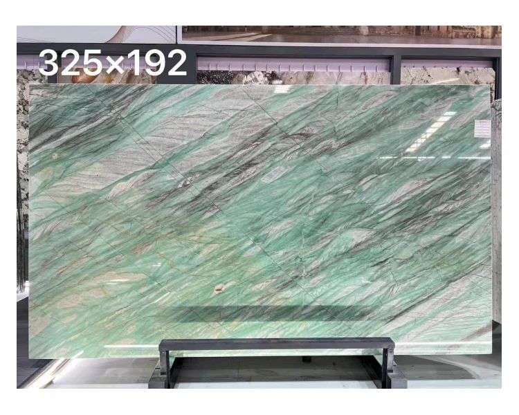 Emerald Wave Quartzite Verde Botanic Quartzite Emeral Fantasy Stone Quartzite for Kitchen Counter