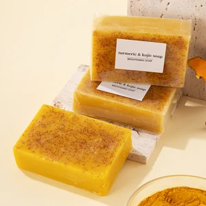 Support Customized Natural Organic Whitening Skin Lemon Turmeric & Kojic Acid Brightening Soap