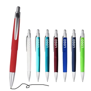 Promotional Rubber Hotel Plastic Ballpoint Pen With Printed Customized Personal Logo for Office School