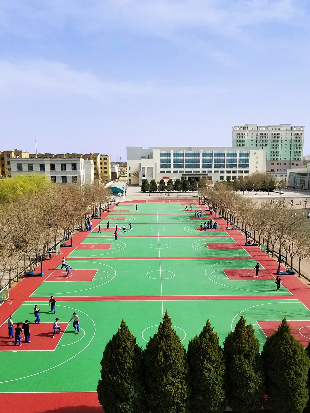 Multipurpose Customized Outdoor Futsal FootballBasketball CourtTennis Court Tiles Artificial Grass And Sports Flooring