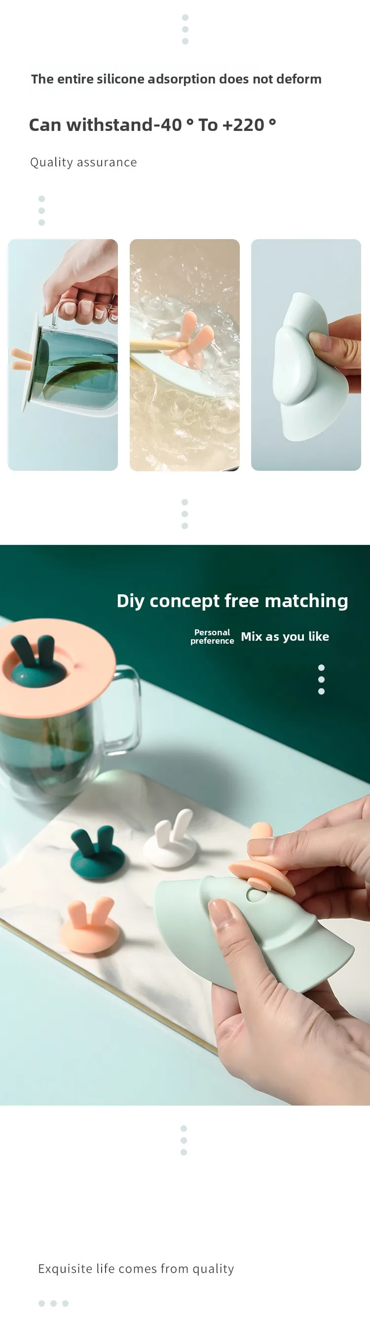 Food Grade Silicone Drinkware Accessories Leak-Proof Cup and Mug Lid Dustproof Universal Water Cup Lid manufacture