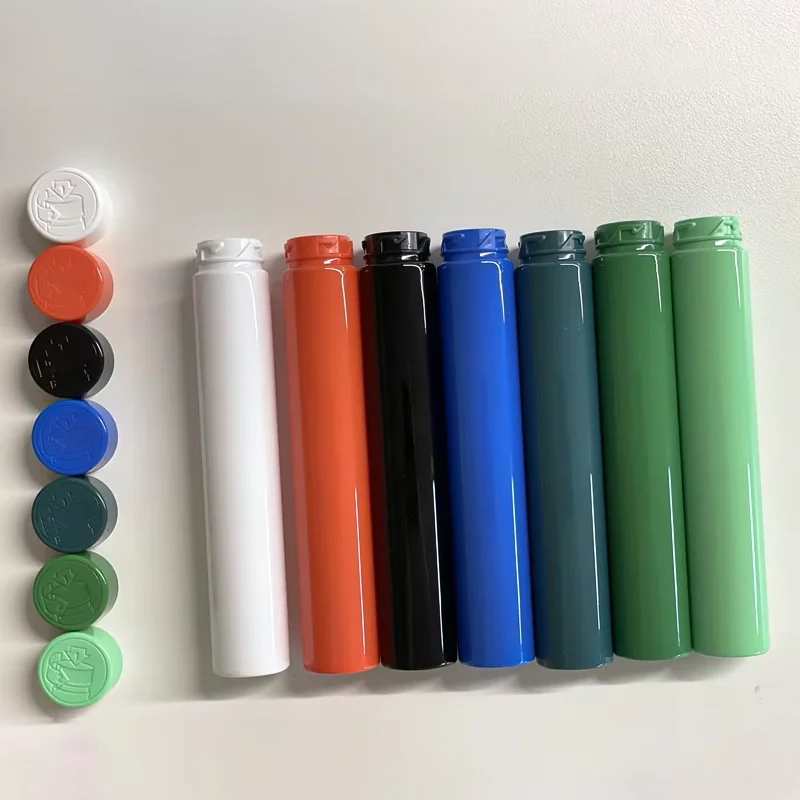 130mm PET pre-roll tubes with Child Resistant Cap plug Sealed