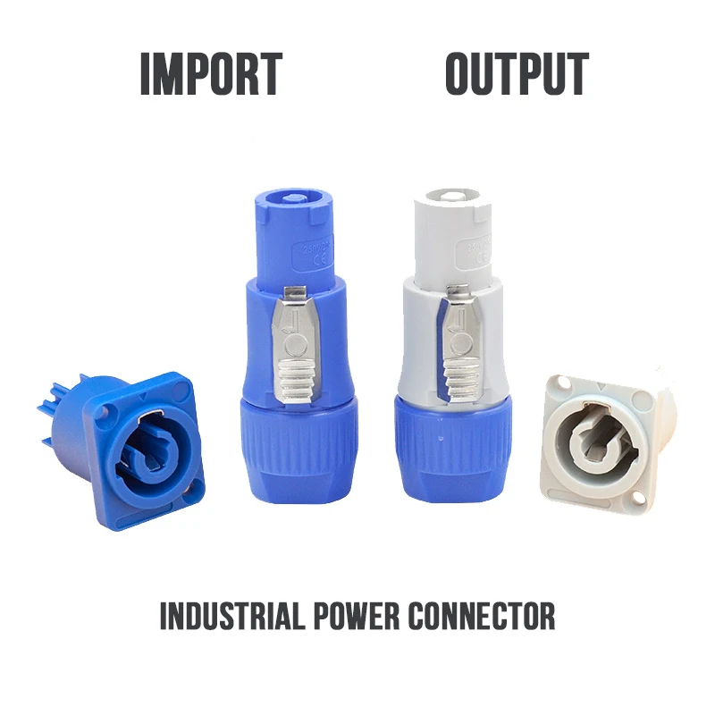 Factory Sale1Set NAC3FCA NAC3FCB Stage Light LED Speakon Power Con Connectors 3 Pins 20A 250V Power Audio Male Plugs Connectors