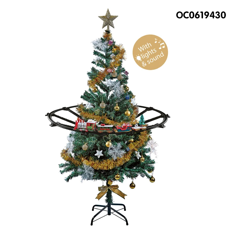 christmas tree train track holder