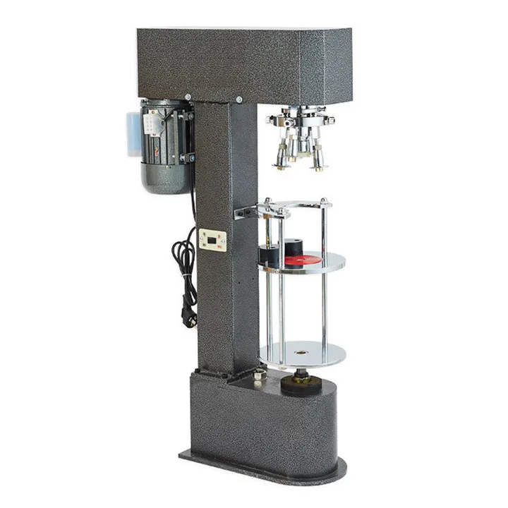 GL Customized Semi Automatic Electric Wine Cold-pressed Oil Bottle Metal Lock Aluminum Lid Plastic Cover Crimper Capping Machine
