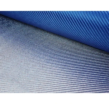 Carbon Fiber 3K 200gsm Blue Aramid Weave Cloth for Auto Use