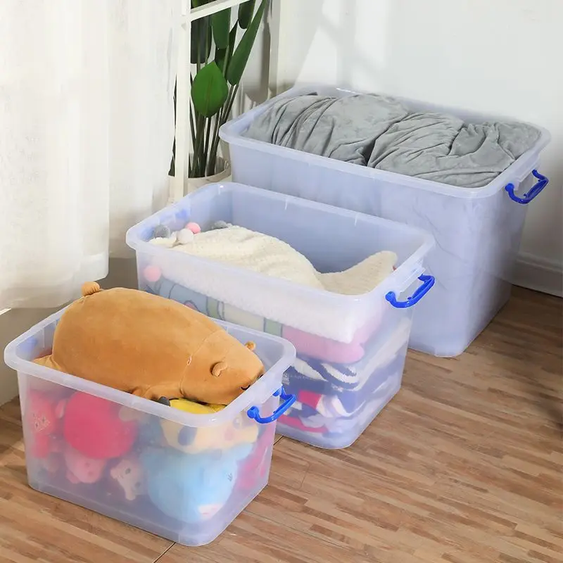 Оптовая продажа бытовая прозрачная пластиковая коробка для хранения с