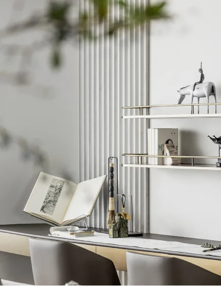 Melinco Nowoczesny panel na ścianę o szerokości 165 mm z falistym wzorem PVC, płytowy styl WPC do dekoracji wnętrz w jadalni i salonie