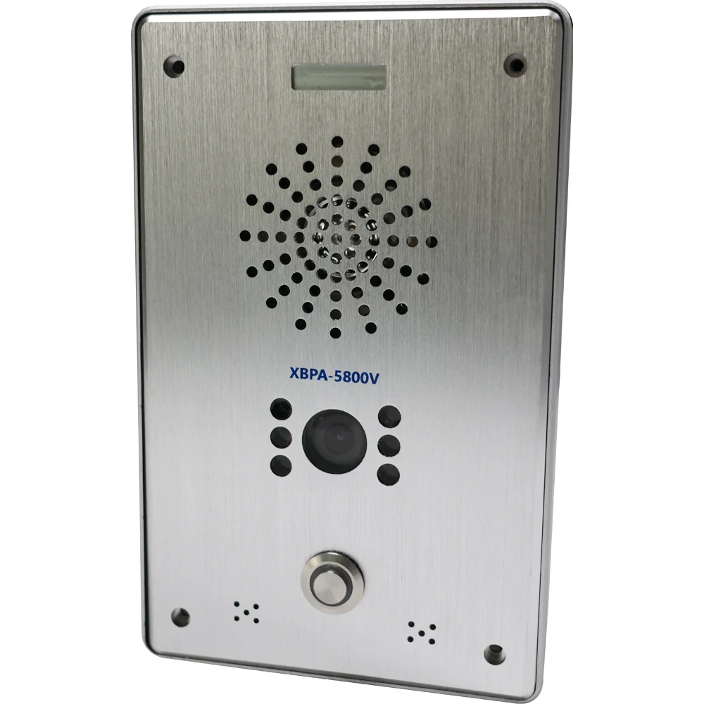 SOS POE Power Supply Intercom System IP Audio Video Walkie Talkie Type Supports APP Intercom for Radio Music & 4G POC Function