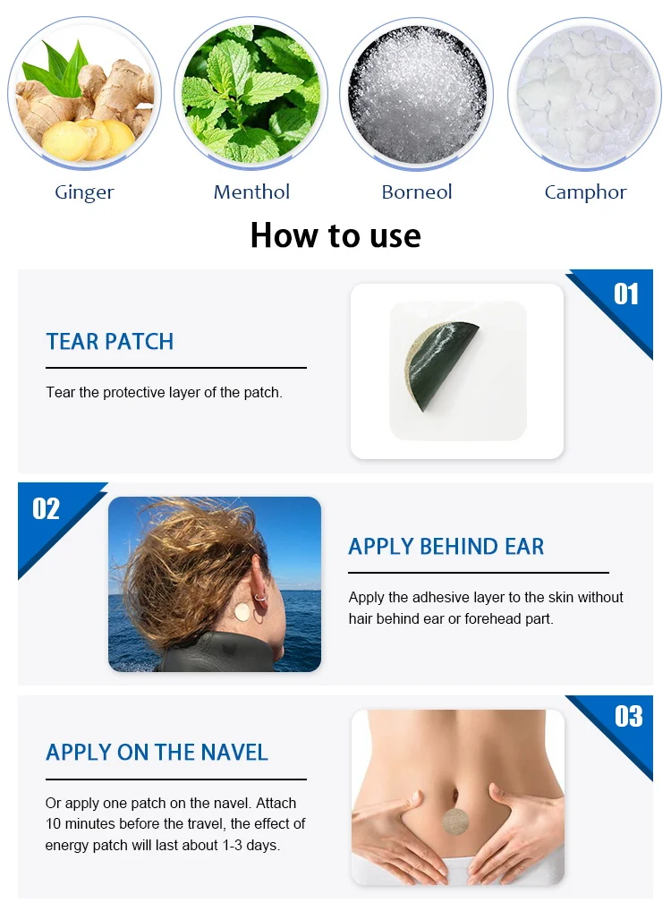 Best Seller Natural Better Transdermal Anti Motion Sickness Patch For