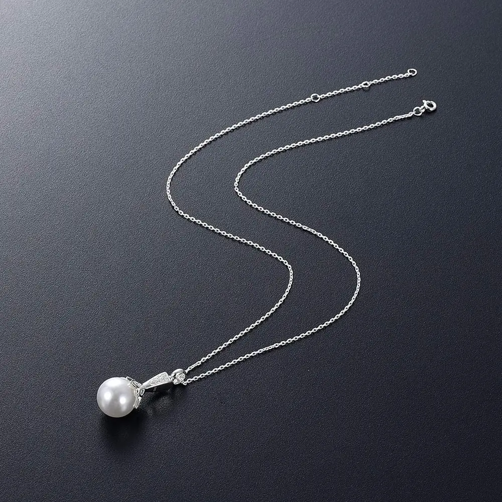 Fashion Elegant Pearl Pendant Necklace Cremation Urn Hold Ashes Keepsake Stainless Steel Memorial Jewelry Gift for Women Wife