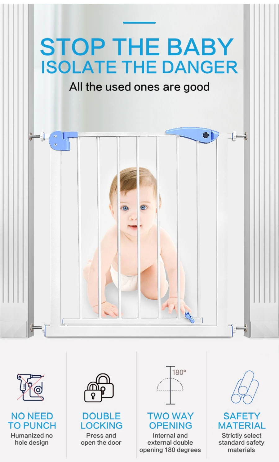 Modern Gates And Fences For Kids Child Safety Indoor Outdoor Retractable Baby Decorative Indoor