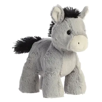 Custom Plush Donkey Stuffed Animal Soft Fur Huggable Grey Donkey ...