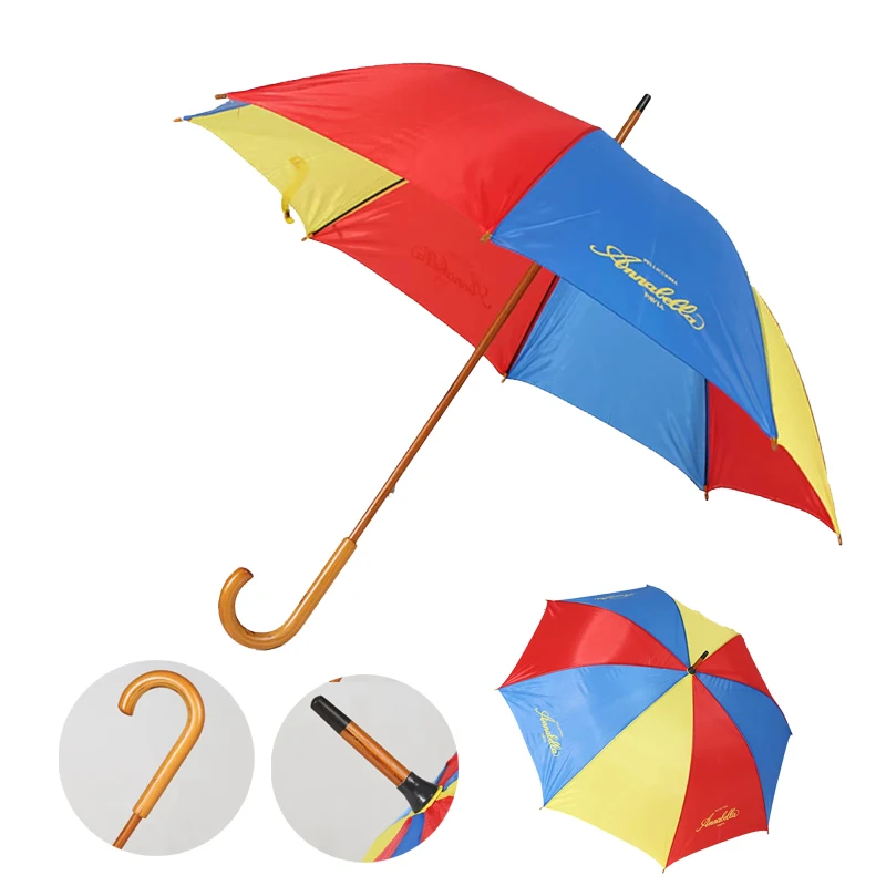 Paris City Eiffel Tower Custom Design Sublimation RPET Printed Windproof Straight Umbrella Personalized Promotion Gift UV Sun