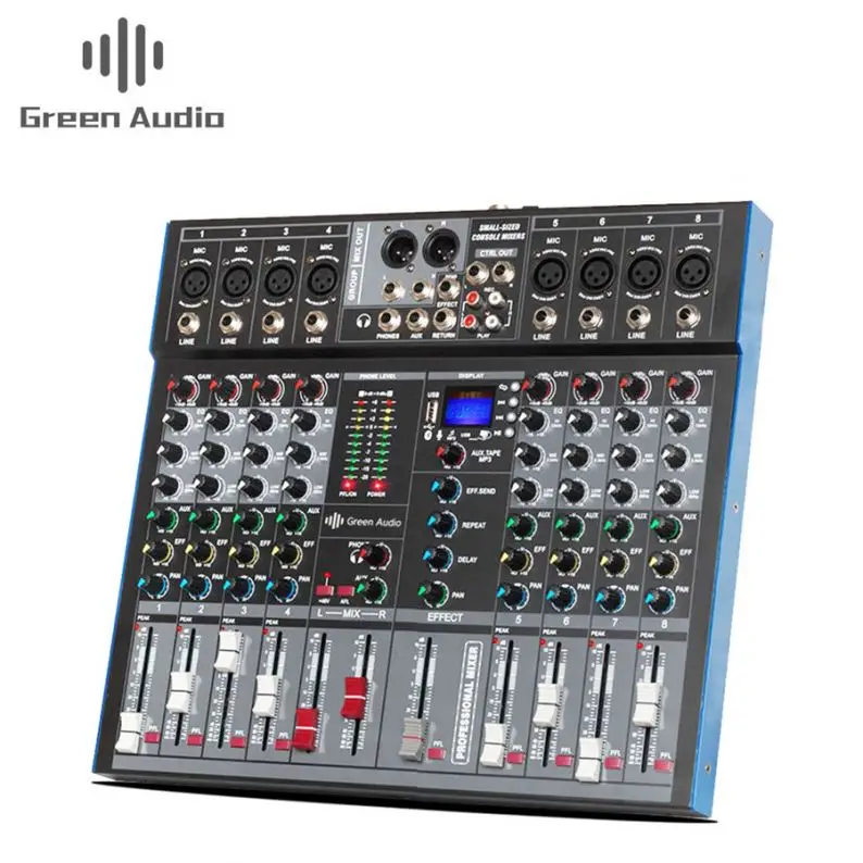 GAX-ET8 Professional Audio Mixer - 8 Channel Mic Input