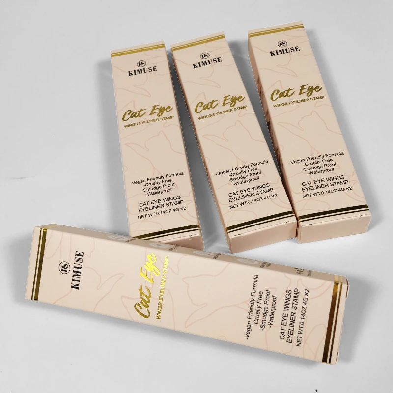 Custom Hot Stamping Gold Box Luxury Cosmetic Lotion Box with 4-color Printing and 350g Paperboard