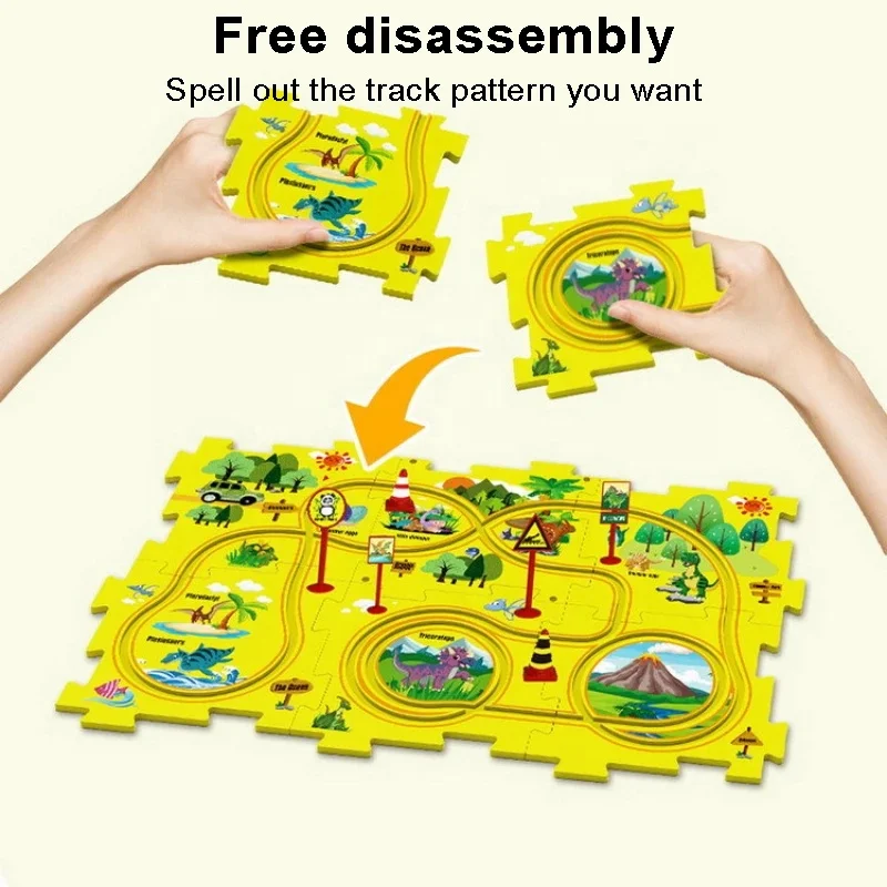 Jeu De Train électrique Avec Rails – Kit 113 Pièces, Voiture, Pont Lumineux, Pour Enfants 3-8 Ans